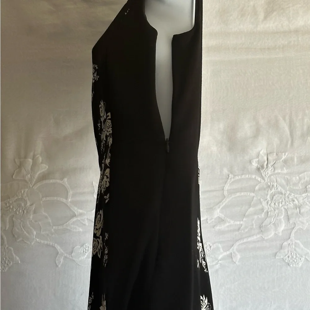 Eric + lani Black & White Floral Dress, Gothic Style,Whimsical Design,Romantic - Picture 13 of 16